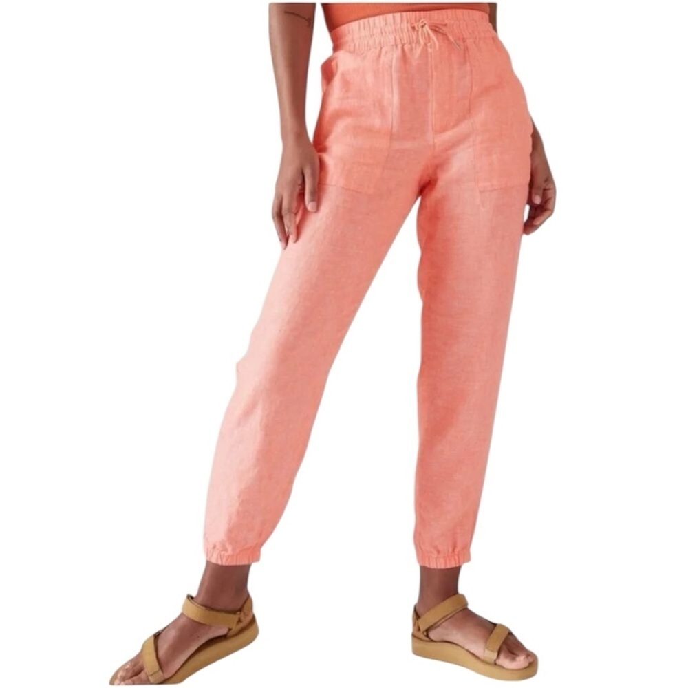 Athleta | Women’s Coral Cabo Linen Jogger Pants Size 4
